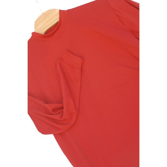 Bolle Tech Golf Shirt Men's Red XL Long‎ Sleeve Pullover Mock-neck Polyester - Picture 1 of 6